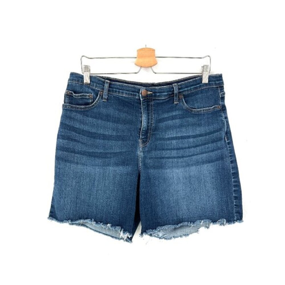 Calvin Klein‎ Jeans high rise stretch cut off jean shorts Bermuda denim 16